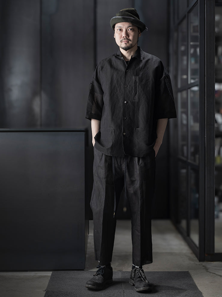 individual sentiments<br />UNISEX ボーリングシャツ / BLACK