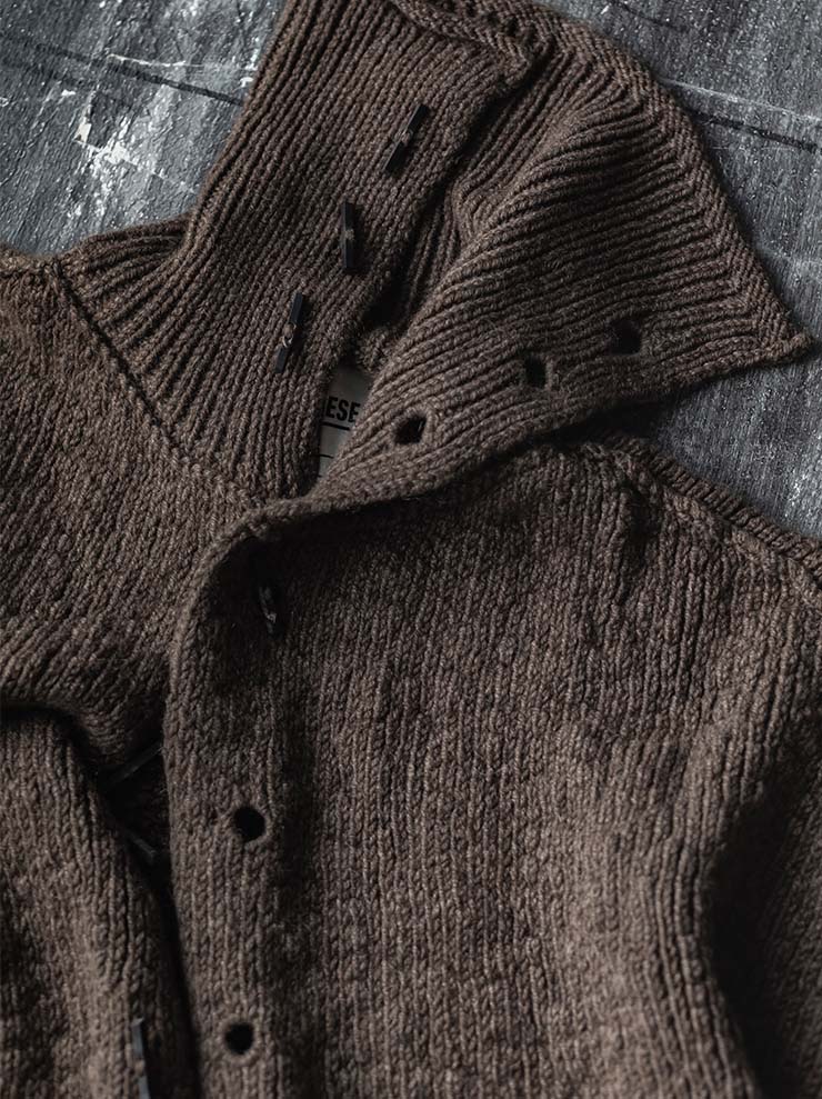 DANIEL ANDRESEN<br> Long button cardigan coat NORRIS / PRALINE