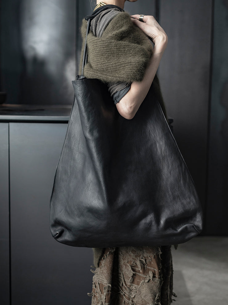GUIDI<br>レザーショッパーバッグ RF01 BLKT / SOFT HORSE FULL GRAIN