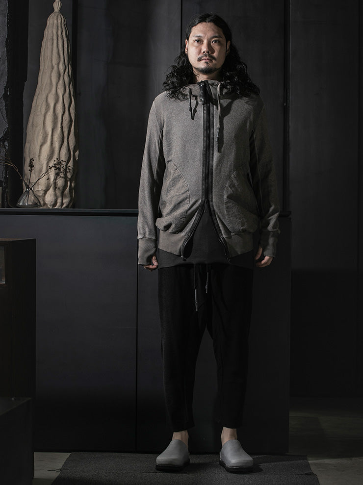 69 by ISAAC SELLAM<br>MENS ショートフードボンバージャケット / TAUPE