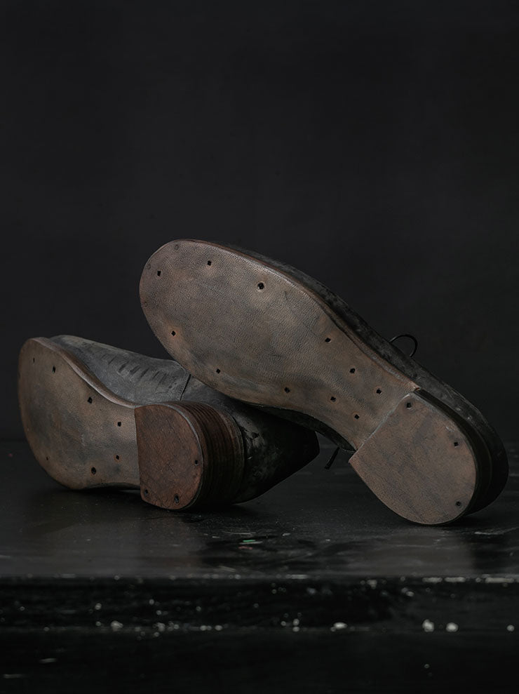 EMATYTE<br />MENS Horse Leather Culatta Reverse Shoes / Grey R