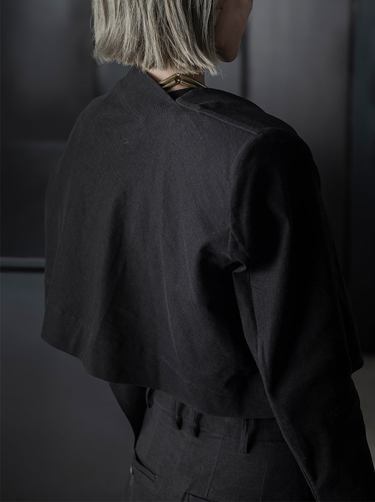 UMA WANG<br> WOMENS ASYMMETRIC JACKET / BLACK