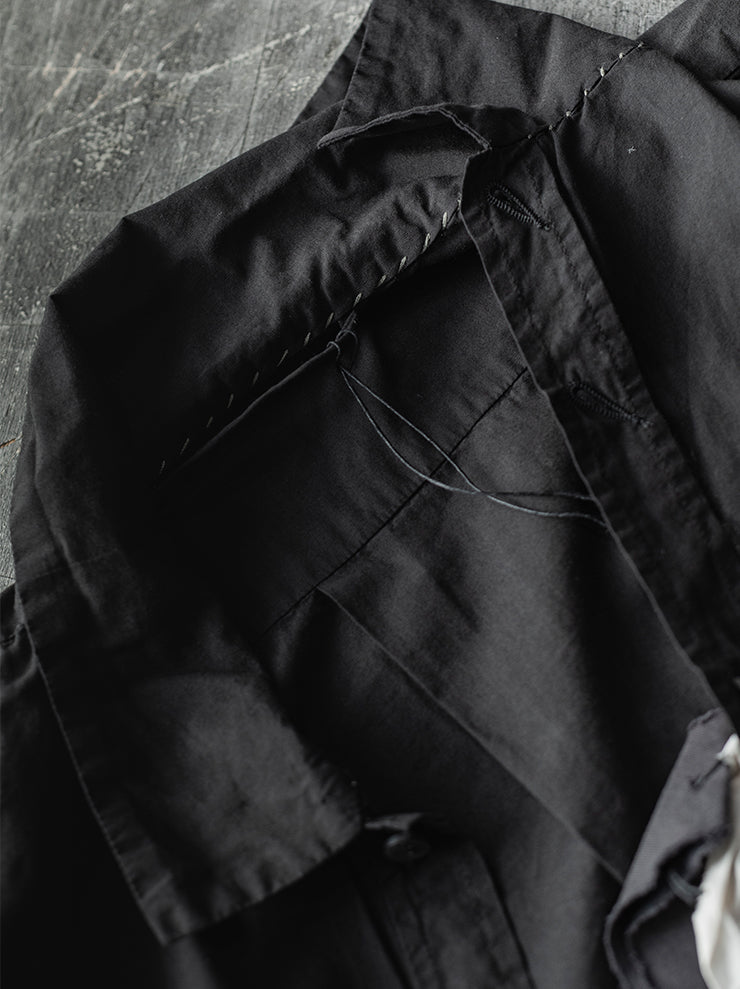 ATELIER SUPPAN<br> MENS COTTON BLACK SHIRT