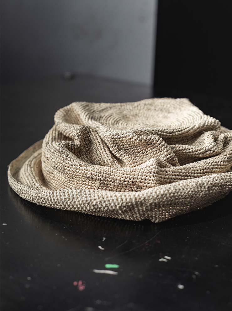 HORISAKI<br> ONE OF A KIND COLLECTION Tequilla Straw Hat SHPVPK005 / PV IRON