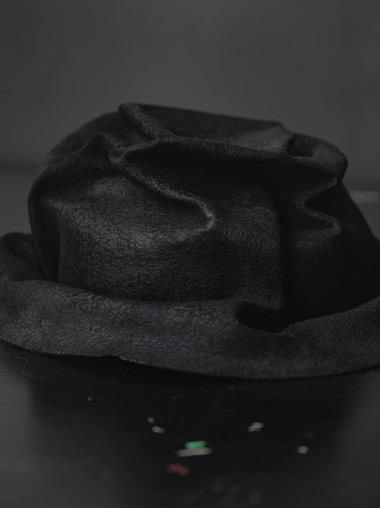 HORISAKI<br>ラビットファーフェルトハードバーンハット RHPK006 / BLACK HB