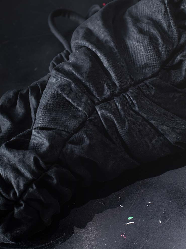 TUFORÉE<br> Linen bag / GAT LARGE / DARK BROWN