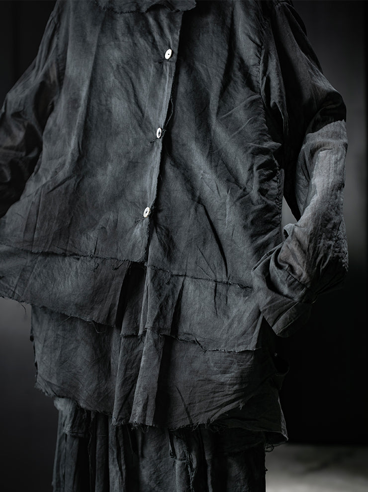 ATELIER SUPPAN<br>WOMENS Torn SHIRT long sleeve / E26-54