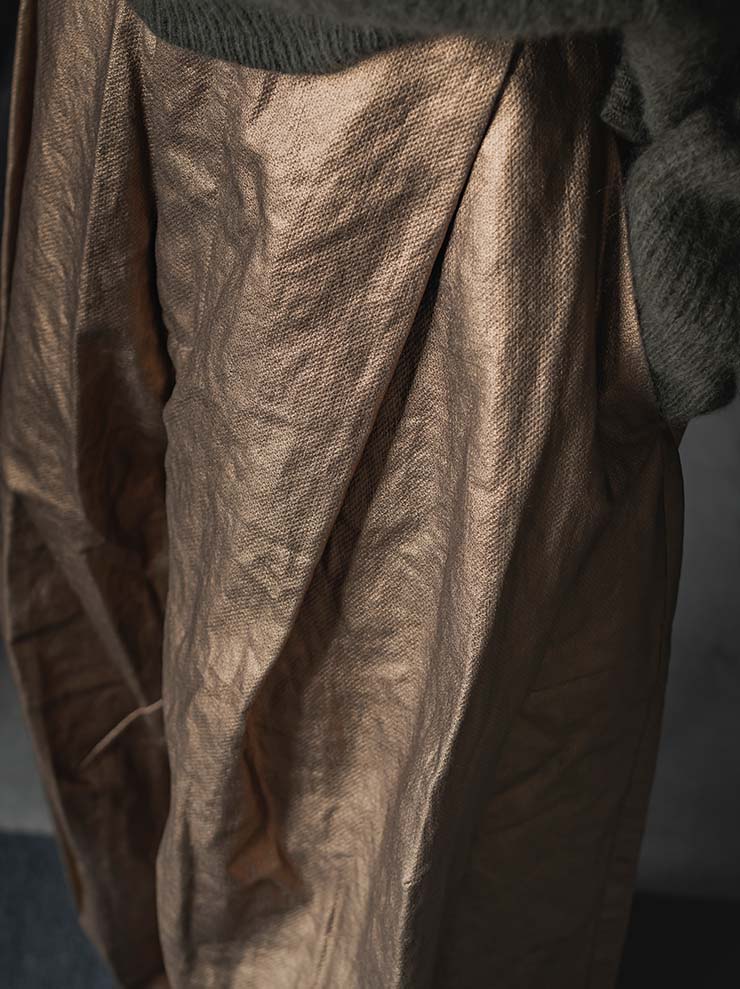 UMA WANG<br> WOMENS TROUSER / GOLD
