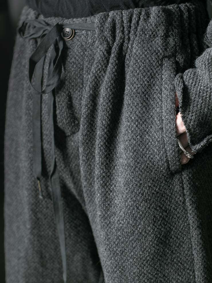 individual sentiments<br />UNISEX  エラステックウエストイージートラウザー / medium gray
