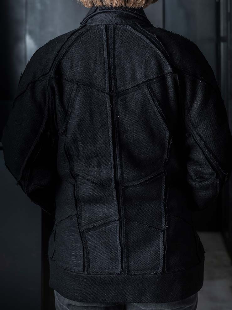 K'ANG<br>UNISEX SANPIETRINI PATCHED BOMBER JACKET / OFF BLACK