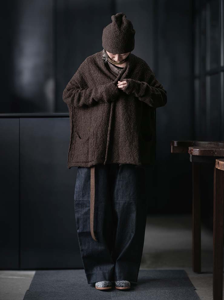 DANIEL ANDRESEN<br> Loose fit cardigan / Brown
