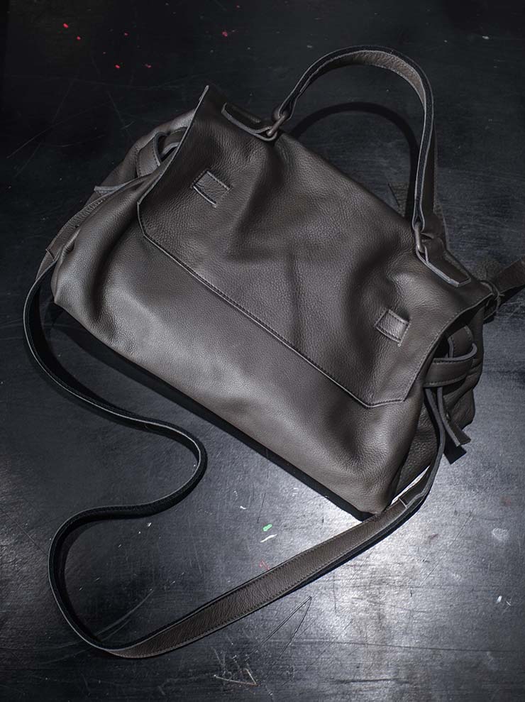 TUFORÉE<br> Leather bag / REAR FLAT MEDIUM / DARK BROWN