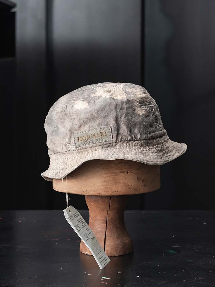 HORISAKI<br> ONE OF A KIND COLLECTION Linen Hat OOAK24 NO.108 / SUNBLEACHED