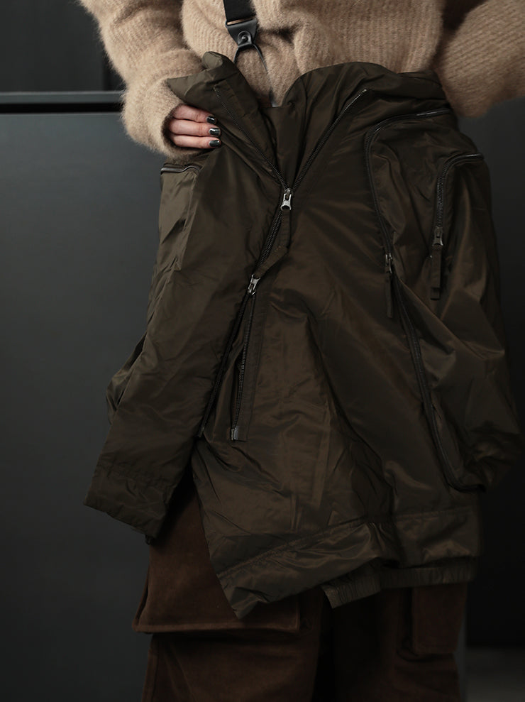 RUNDHOLZ DIP<br> WOMENS down skirt / KHAKI