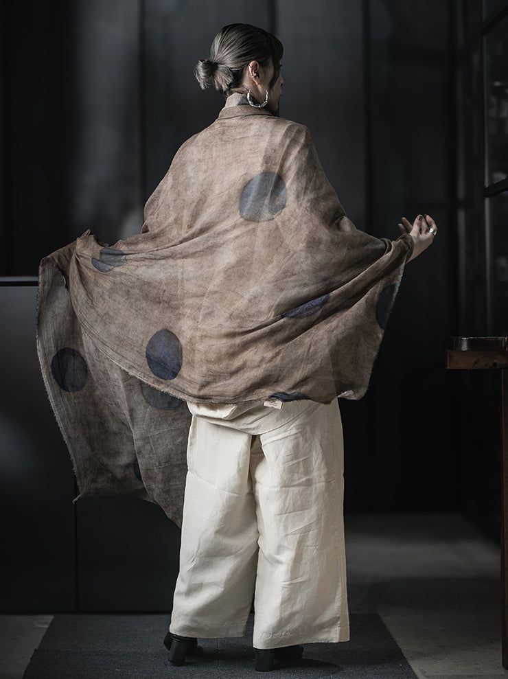 UMA WANG<br>SCARF / BROWN/BLUE