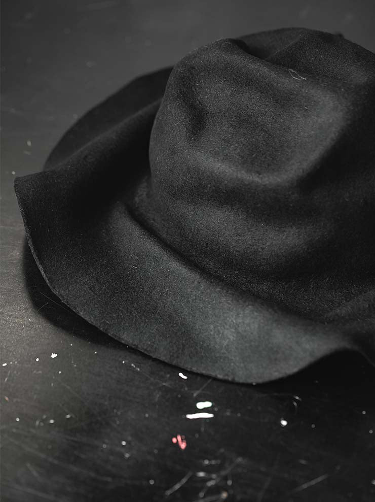 HORISAKI<br>ラビットファーフェルトステッチハット RHRY008 / BLACK EB