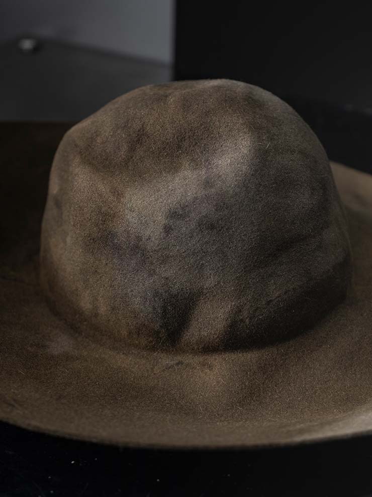 HORISAKI<br> ONE OF A KIND COLLECTION Rabbit Fur Felt Hat OOAK24 NO.141 / BROWN