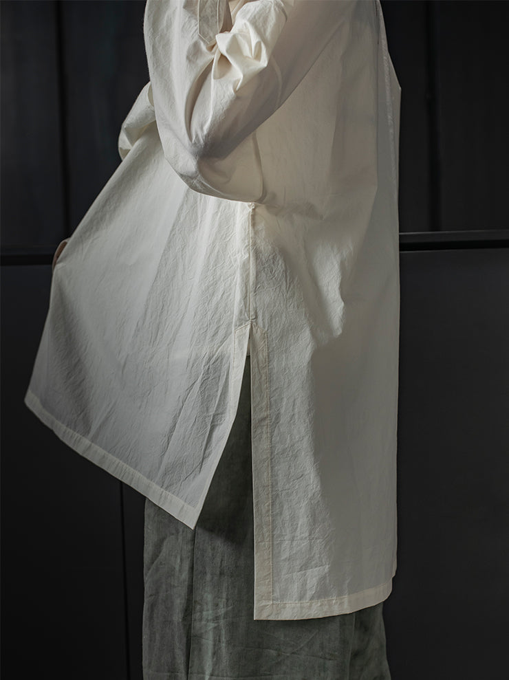 UMA WANG<br> WOMENS PULLOVER SHIRT / OFF WHITE