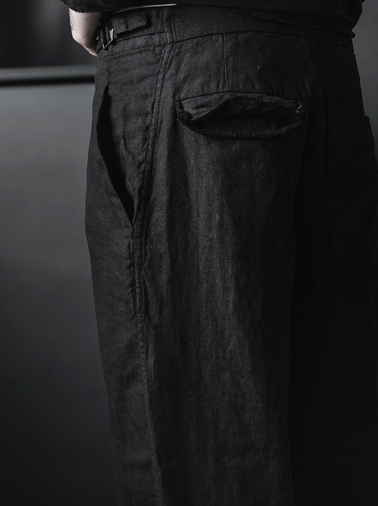 MONAD<br>Barker Pant / Handdyed Black