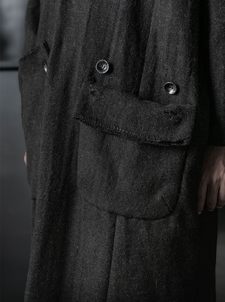 GATHERING<br>UNISEX FARMER COAT / BLACK BROWN