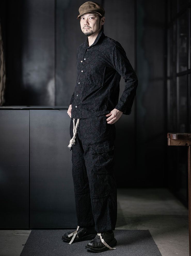MONAD<br> Bray Boxy Fit Shirt / Black Overdye