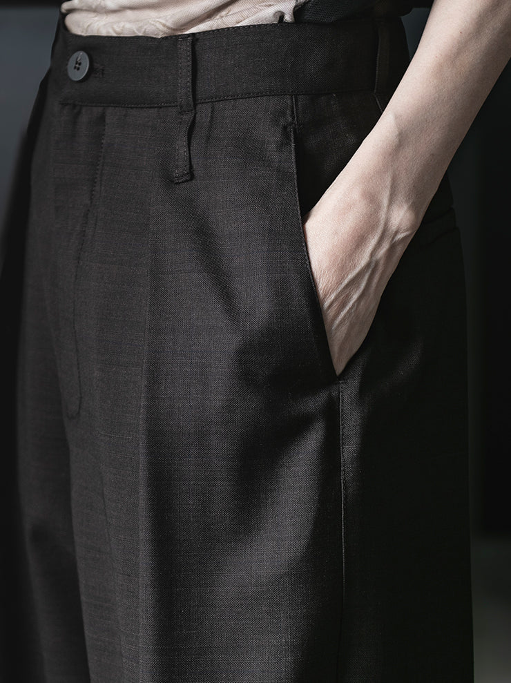WRIGHT + DOYLE<br>UNISEX LEEDEN TROUSERS / CACAO CHECK