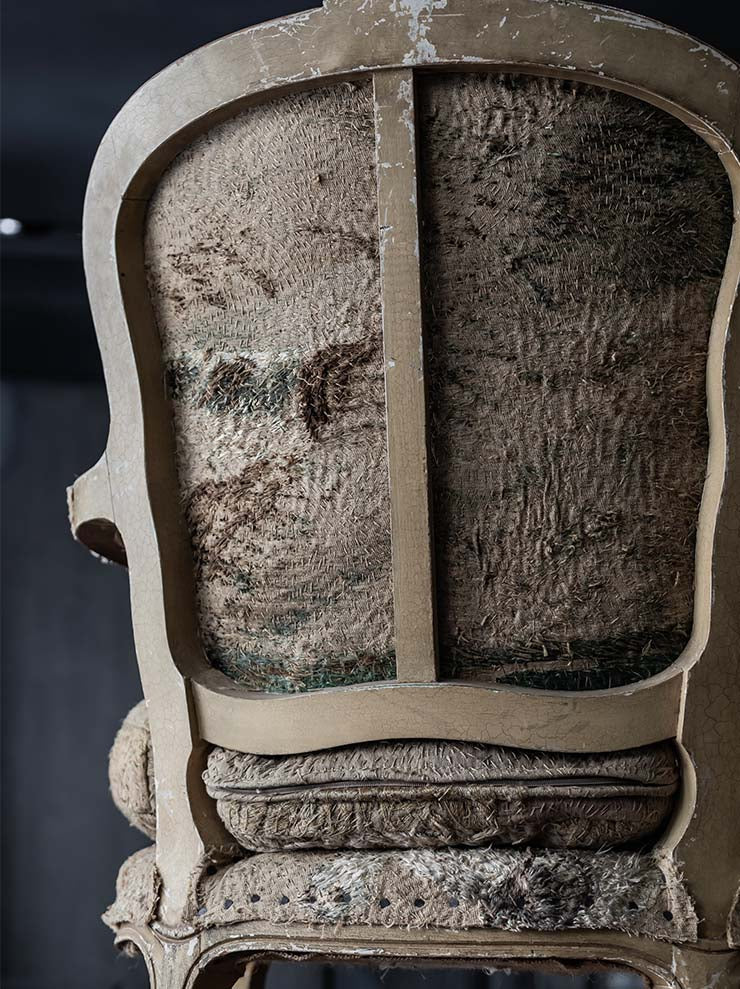 By Walid<br>19TH CENTURY FRENCH OAK CHAIR