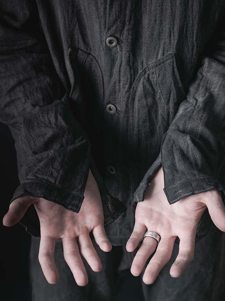 EVAN SCOTT MONROE<br>Coal Miners Coat / Sumi Ink, Charcoal