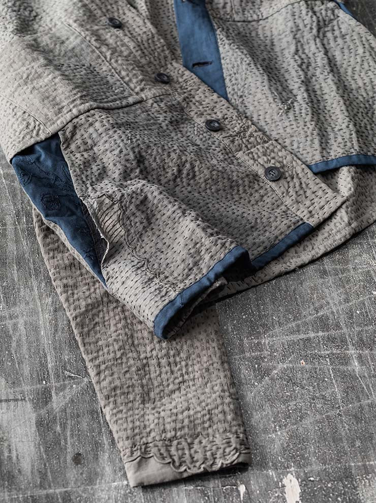 By Walid<br>MENS BENNY SHIRT JACKET / OLIVE TERRA / SIZE L