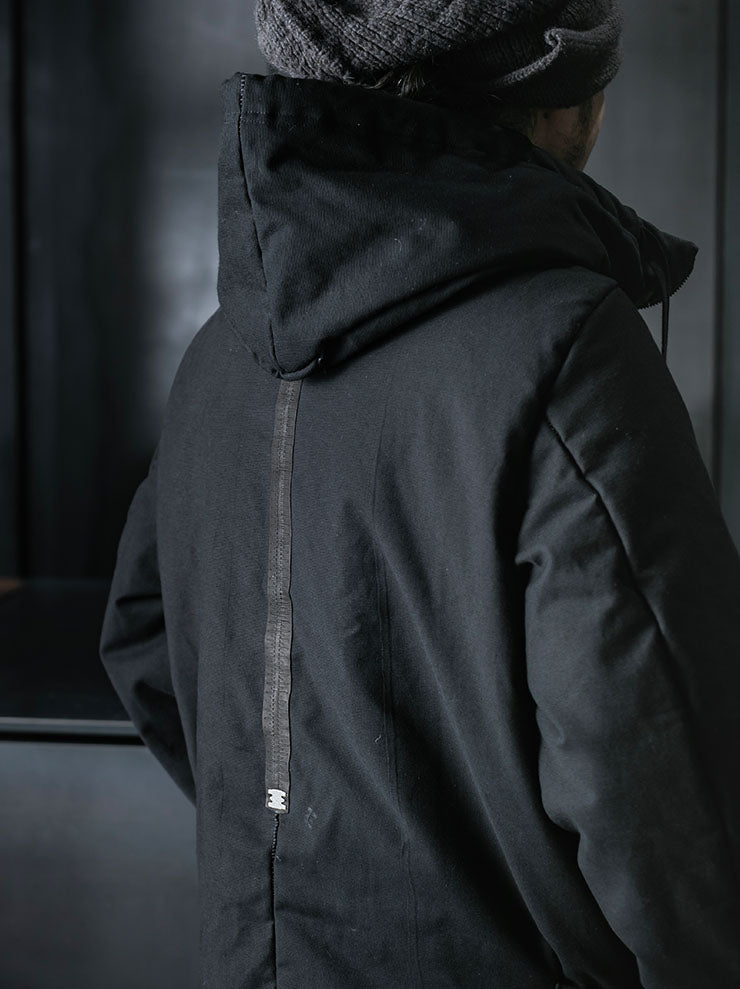 69 BY ISAAC SELLAM<br>MENS パッデッドパーカーコート / NOIR