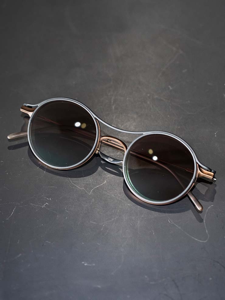 RIGARDS × THE VIRIDI-ANNE<br> TITANIUM & STAINLESS STEEL FRAME SUNGLASSES / BRONZE FRAME x DARK GRAY CLIP / RG2000TVA