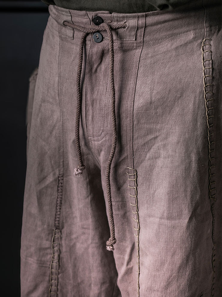 GATHERING<br>UNISEX FISHERMAN PANT / BROWN CLAY