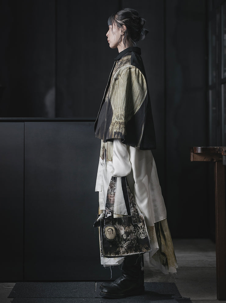IA LONDON<br>BRICK CARRIER SMALL HAND BAG / DIAMONDS PRINT