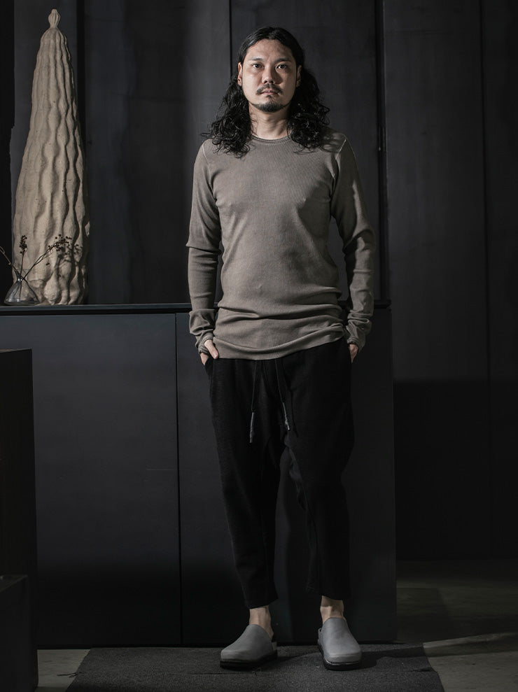 69 by ISAAC SELLAM<br>MENS セミラグランロングスリーブTシャツ / TAUPE
