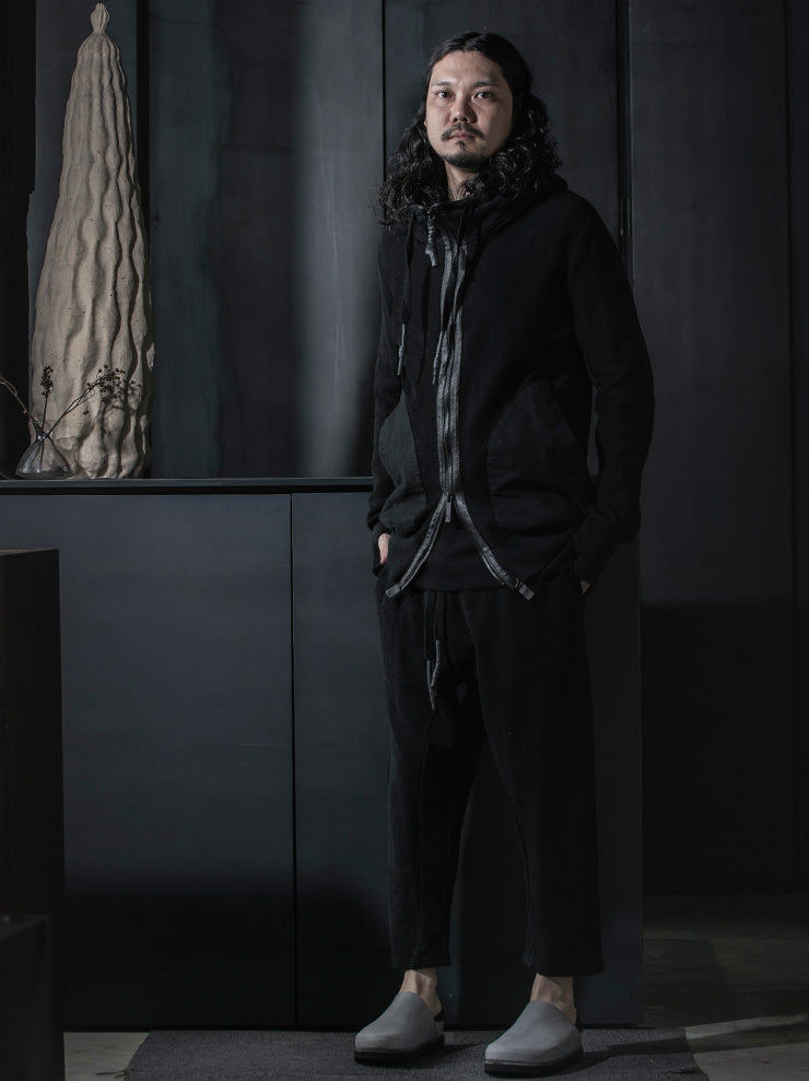 69 by ISAAC SELLAM<br>MENS ショートフードボンバージャケット / NOIR