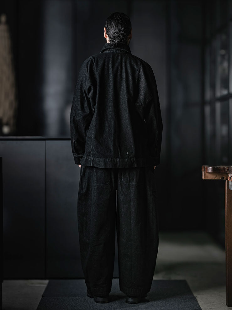 GATHERING<br>UNISEX FISHERMAN PANT / BLACK