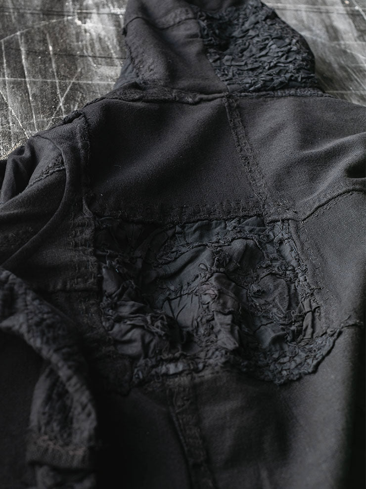 By Walid<br> UNISEX ZIP UP HOODIE / BLACK / SIZE M