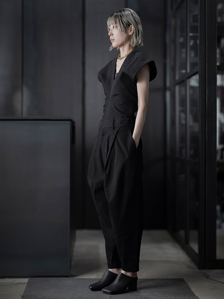UMA WANG<br> WOMENS Tight Tops / BLACK
