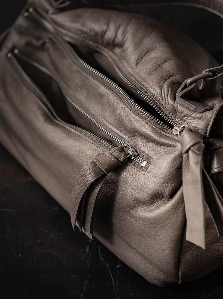 TUFORÉE<br> Leather bag / REAR MEDIUM / DARK BROWN