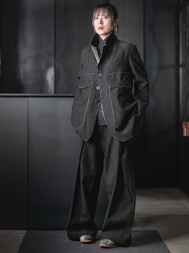 WRIGHT + DOYLE<br>UNISEX フロントプリーツトラウザー / ALGA GREEN