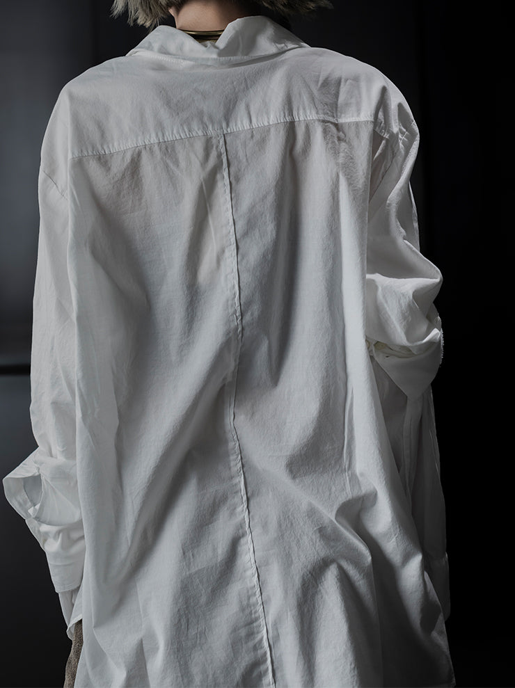 TOTUM<br>WOMENS ダブルレイヤーカフシャツ / WHITE