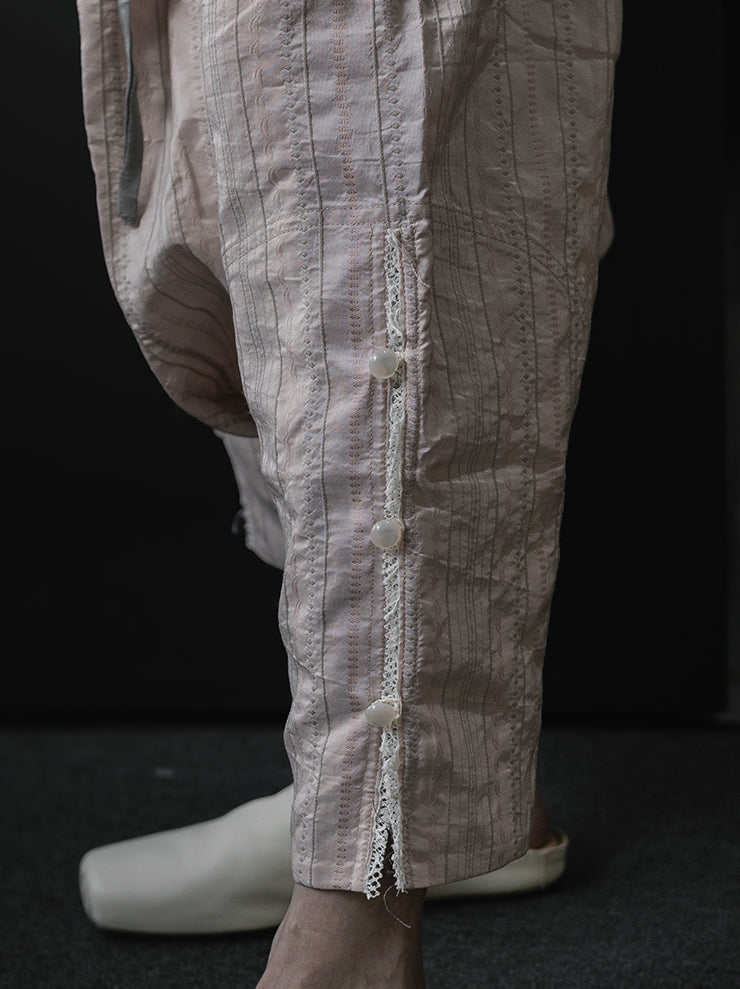COMMUNS<br>WOMEN'S SILK COTTON TROUSERS / DUSTY PINK