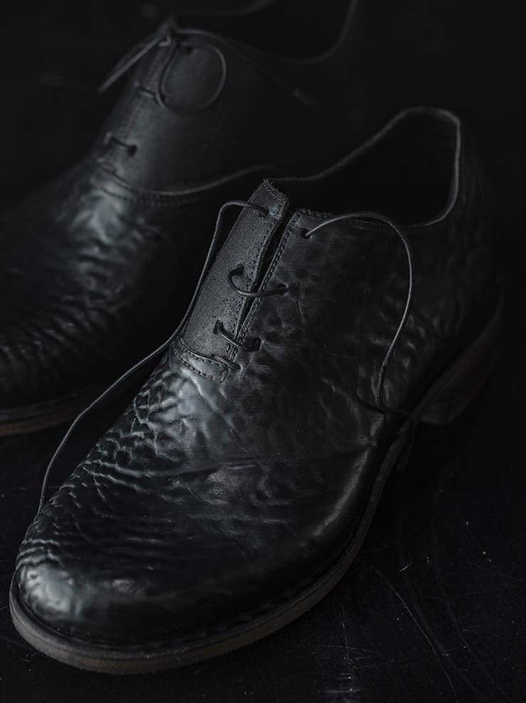 EMATYTE<br> MENS Horse Leather Washed Culatta Shoes / BLACK