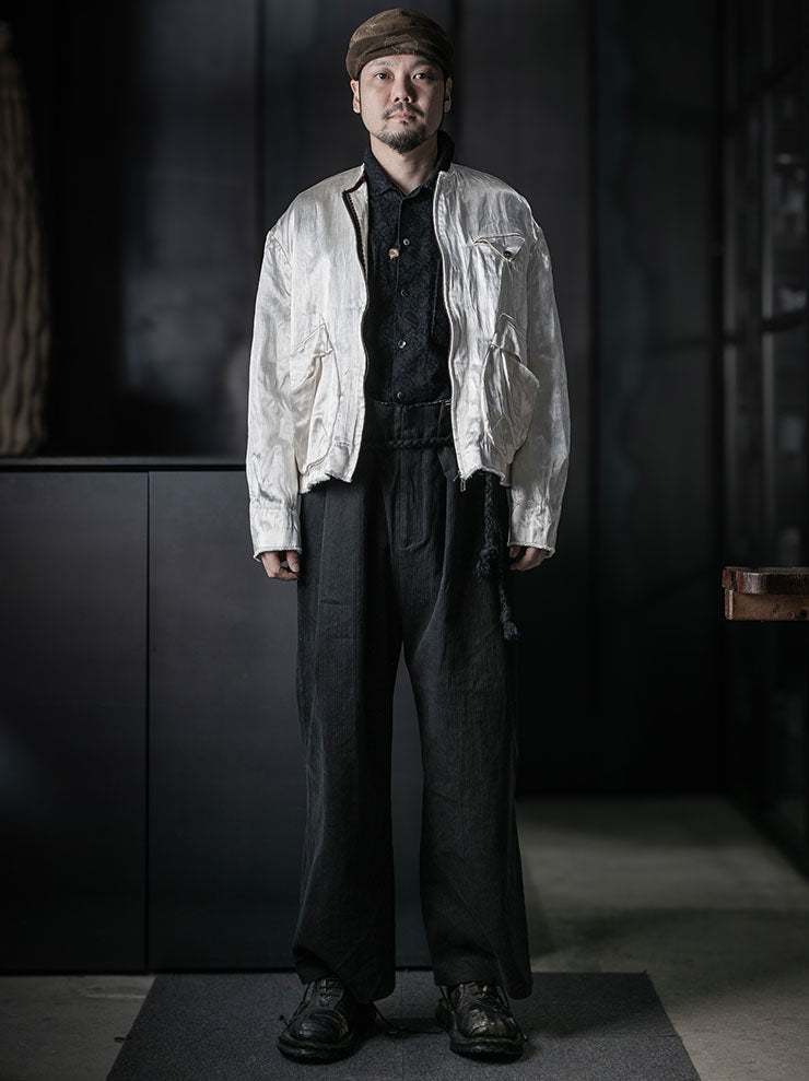 MONAD<br> Udoma Full wide leg high waisted Belt Pant / Black