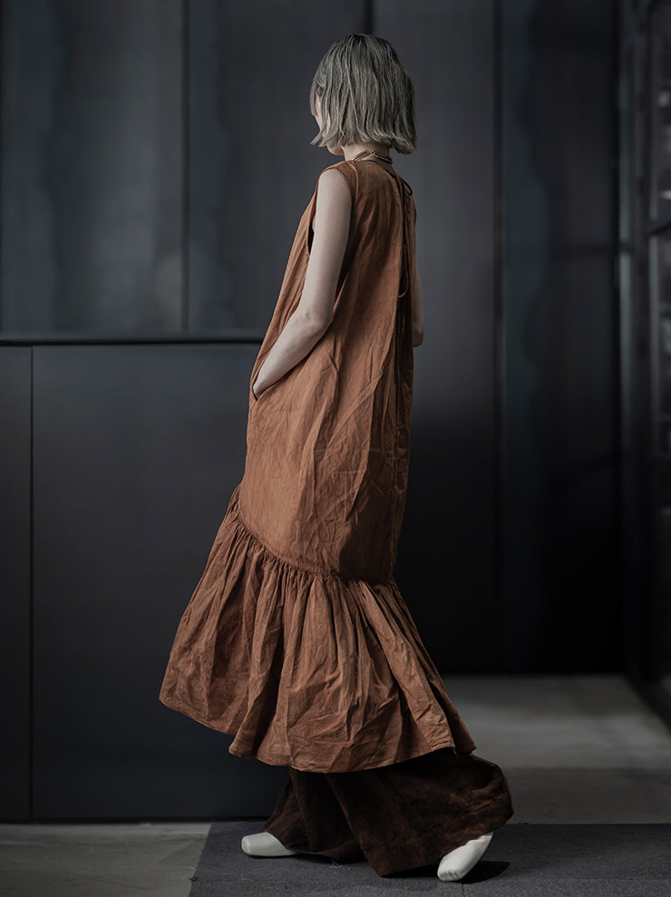 KINYAN LAM<br>WOMENS ナチュラルダイバルーンドレス / BROWN