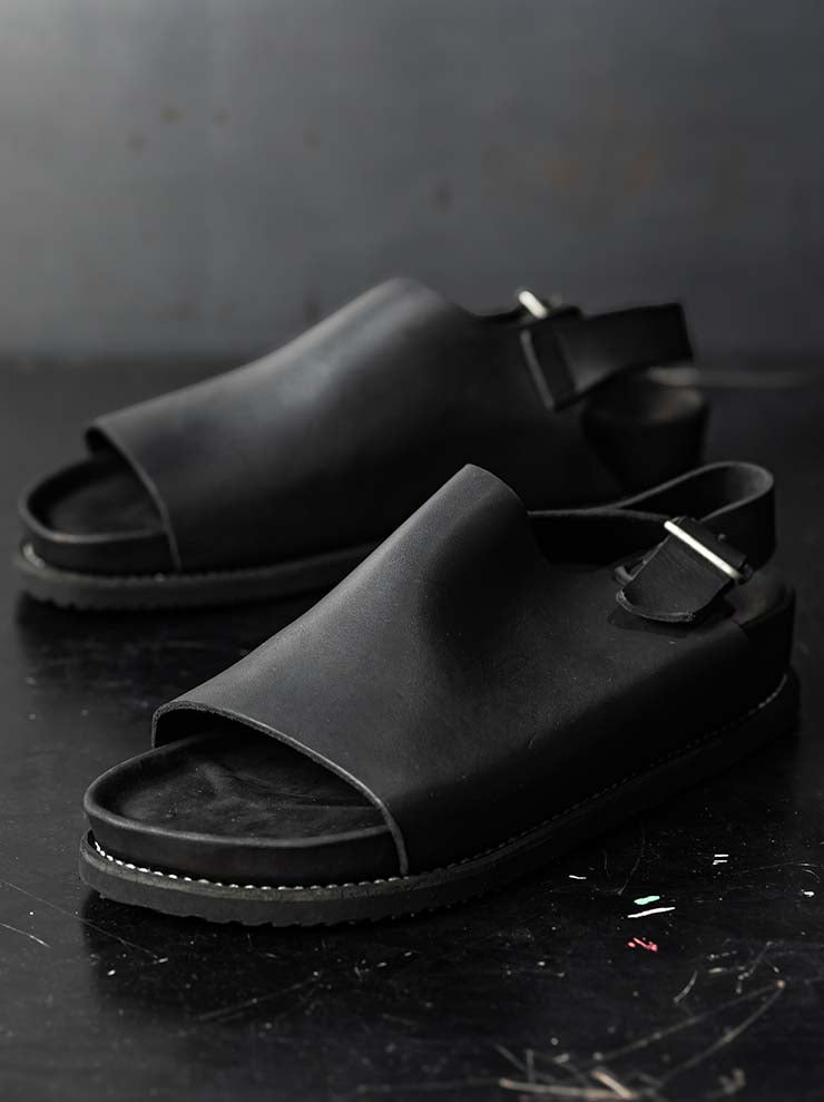 GUIDI<br>MENS OPEN TOE SLING BACK SANDALS BRK11 BLKT / CALF BACK SIDE FULL GRAIN