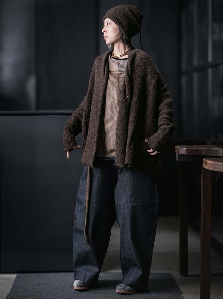 DANIEL ANDRESEN<br> Loose fit cardigan / Brown