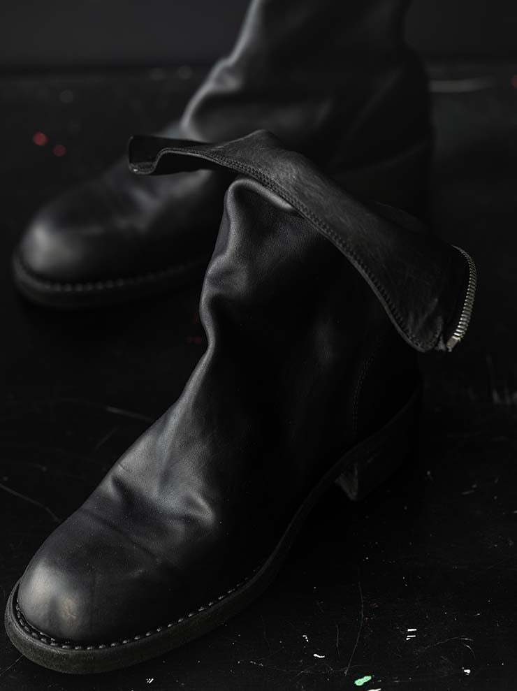 GUIDI<br>MEN'S Back Zip Mid Boots 788Z BLKT / HORSE FULL GRAIN