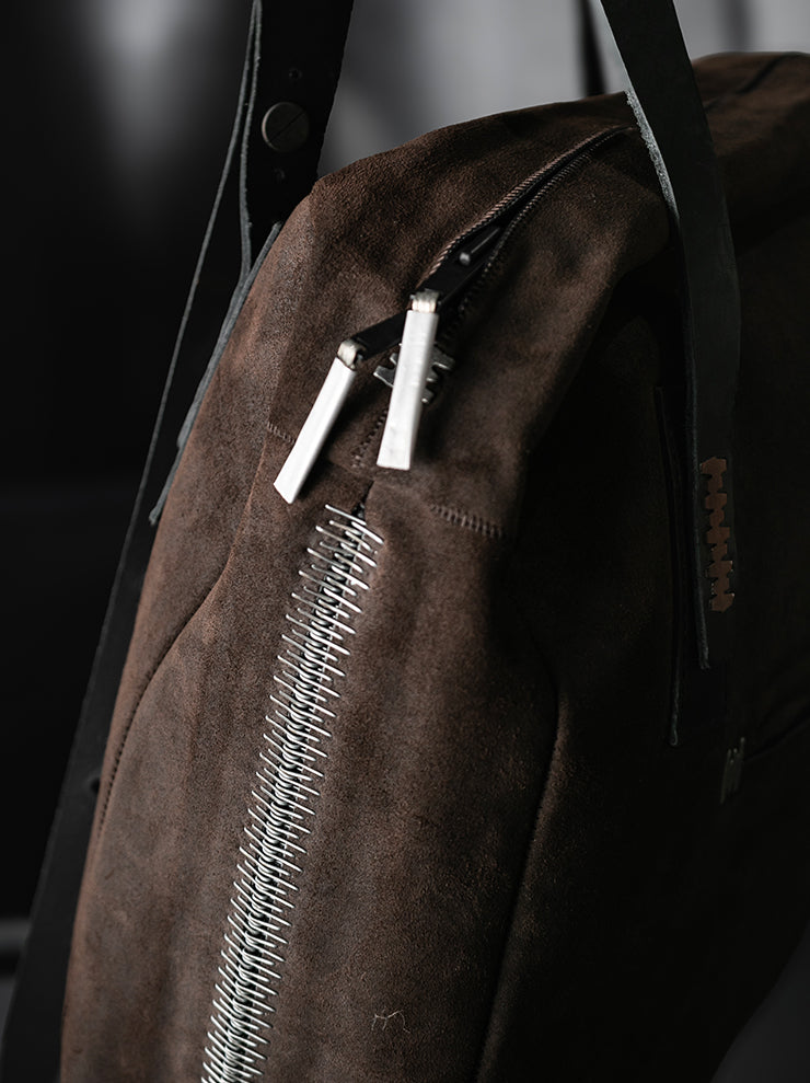 ISAAC SELLAM EXPERIENCE<br>ボンディングレザートートバッグ / SUEDE CHOCO - 24th of August Exclusive