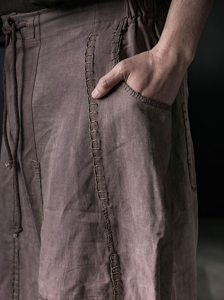 GATHERING<br>UNISEX FISHERMAN PANT / BROWN CLAY